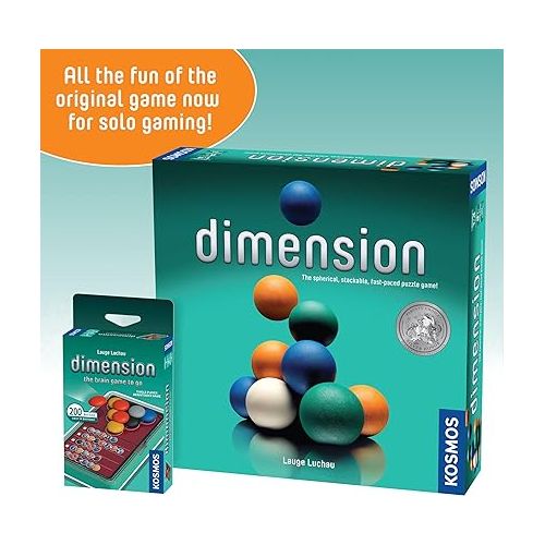  Dimension: The Brain Game to Go | Brainteasers |Puzzles| Solo Games | 1 Player | Dimension | Stacking Game | Kosmos Game