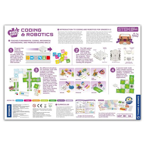  Thames & Kosmos Kids First Coding & Robotics | No App Needed | Grades K-2 | Intro to Sequences, Loops, Functions, Conditions, Events, Algorithms, Variables | Parents’ Choice Gold A