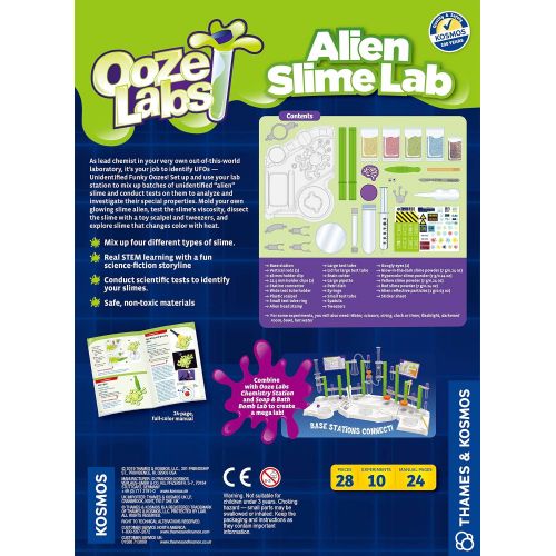  Thames & Kosmos Ooze Labs: Alien Slime Lab Science Experiment Kit & Lab Setup, 10 Experiments with Slime