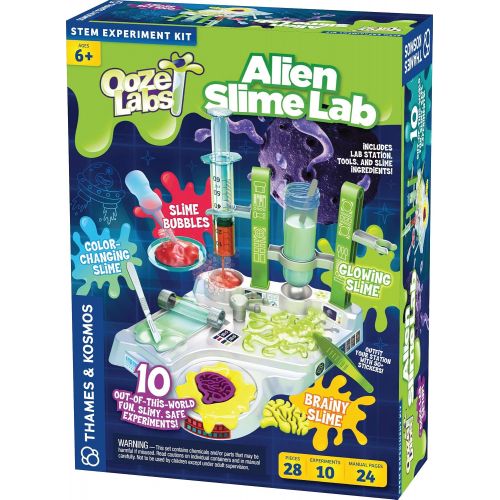  Thames & Kosmos Ooze Labs: Alien Slime Lab Science Experiment Kit & Lab Setup, 10 Experiments with Slime