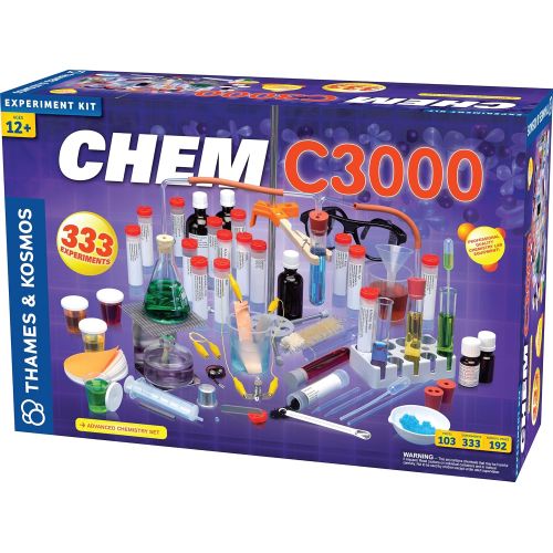  Thames & Kosmos Chem C3000 (V 2.0) Chemistry Set with 333 Experiments & 192 Page Lab Manual, Student Laboratory Quality Instruments & Chemicals