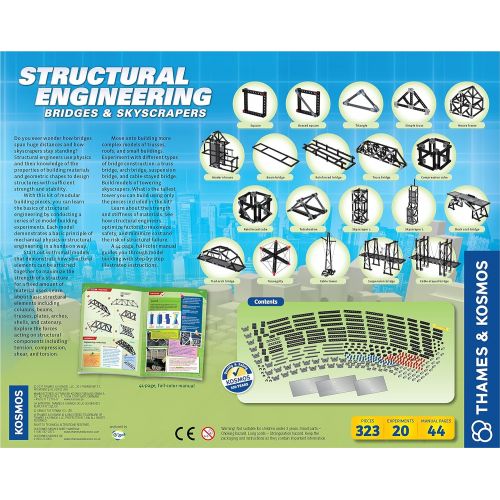  Thames & Kosmos Structural Engineering: Bridges & Skyscrapers | Science & Engineering Kit | Build 20 Models | Learn About Force, Load, Compression, Tension | Parents Choice Gold Aw