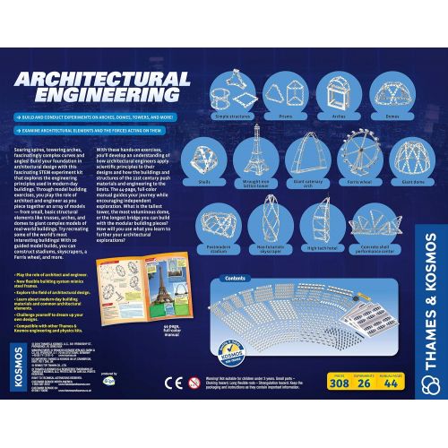  Thames & Kosmos Architectural Engineering Science Experiment & Model Building Kit Build 26 Models of Structures & Structural Elements