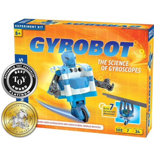  Thames & Kosmos Gyrobot, Tightrope Walking Gyroscopic Robot Science Kit, Ages 8+, Build 7 Motorized Gyroscope Models, Parents’ Choice Gold Award Winner & Oppenheim Platinum Award W