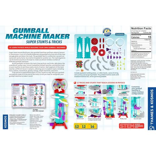  Thames & Kosmos Gumball Machine Maker - Super Stunts & Tricks Science Experiment Kit, Build Your Own Gumball Machines with Lessons in Physics