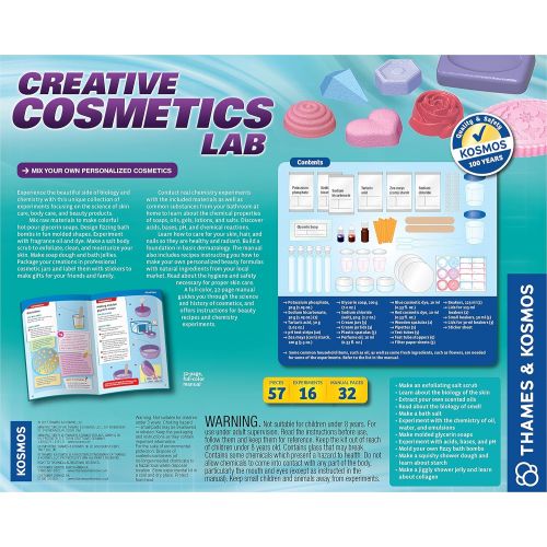  Thames & Kosmos Creative Cosmetics Lab Science Kit | 16 Experiments Including Soaps, Bath Bombs, Salt Scrubs | Toy of The Year Finalist | Parents Choice Silver Award Winner