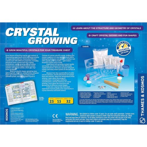  Thames & Kosmos Crystal Growing Science Kit Grow Over A Dozen Crystals with 15 Experiments, Includes Storage Case & 32 Page Color Laboratory Manual