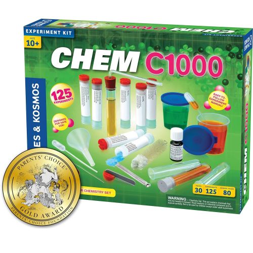  Thames & Kosmos Chem C1000 (V 2.0) Chemistry Set with 125 Experiments & 80 Page Lab Manual, Student Laboratory Quality Instruments & Chemicals