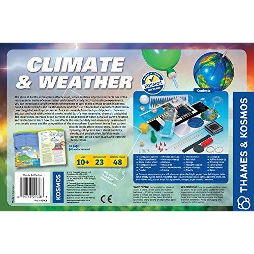  Thames & Kosmos Climate & Weather Science Kit | Learn About Climate Change, Global Warming, Ocean Currents | 23 Stem Experiments | 48 Page Color Manual | Winner Dr. Toy Best Green