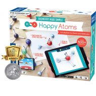 Thames & Kosmos Happy Atoms Magnetic Molecular Modeling Introductory Set | Intro To Atoms, Molecules, Bonding, Chemistry | Create 508 Molecules | 73 Activities | Plus Free Educational App For Ios,