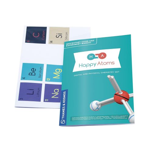  Thames & Kosmos Happy Atoms Magnetic Molecular Modeling Introductory Set | Intro To Atoms, Molecules, Bonding, Chemistry | Create 508 Molecules | 73 Activities | Plus Free Educational App For Ios,