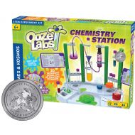 Thames & Kosmos Ooze Labs Chemistry Station Science Experiment Kit, 20 Non-Hazardous Experiments Including Safe Slime, Chromatography, Acids, Bases & More