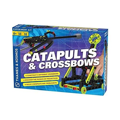  Thames & Kosmos Catapults & Crossbows Science Experiment & Building Kit | 10 Models of Crossbows, Catapults & Trebuchets | Explore Lessons In Force, Energy & Motion using Safe, Foam-Tipped Project