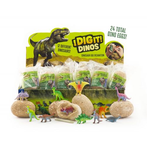  Thames & Kosmos I Dig It! Dinos - 24 Dinosaur Egg Gift Set Excavation Kit, Party Favors, Stocking Stuffers, Easter Baskets, Collect Them All, Includes Bonus Content from