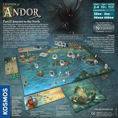  Thames & Kosmos Legends of Andor: Journey to The North, Expansion Pack, Cooperative Board Game, 1  4 Players, Fantasy, Family Game by Kosmos