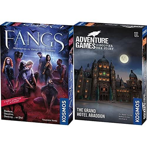  Fangs & Adventure Games: The Grand Hotel Abaddon - Kosmos Games from Thames & Kosmos Social Deduction Party Game & Collaborative Storytelling Gaming Experience