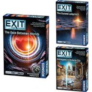 Thames & Kosmos EXIT: The Game 3-Pack Escape Room Bundle Season 5A Gate Between Worlds, Cursed Labyrinth, Kidnapped in Fortune City A Kosmos Game Card-Based at-Home Experience for 1 to 4 Players