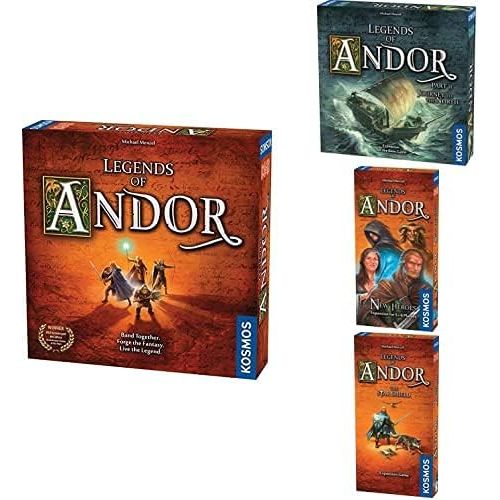  Legends of Andor Game 4-Pack Starter Bundle Thames & Kosmos Base Game, Journey to The North, New Heroes & The Star Shield Award-Winning, Cooperative, Story-Driven Board Game, Great