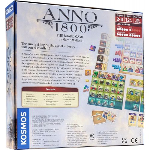  Anno 1800 - A Kosmos Game from Thames & Kosmos A Civilization Game Based on The Video Game Designed by Martin Wallace for 2-4 Players, Ages 12 and up