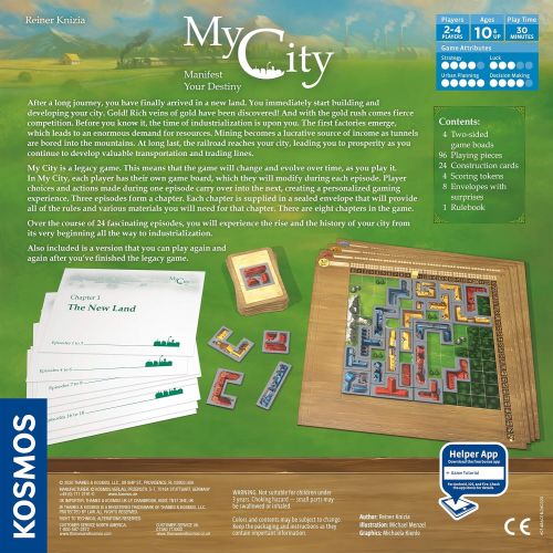  Thames & Kosmos My City Family ? Friendly Legacy Board Game Kosmos Games 2 to 4 Players Ages 10 and Up Award Winning Designer Reiner Knizia , Blue