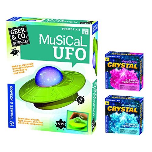  Thames & Kosmos Thames and Kosmos STEM Bundle 3 Musical UFO Grow a Blue Crystal Grow a Pink Crystal Science Kit