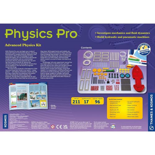  Thames & Kosmos Physics Pro (V 2.0) Science Kit | 96 Page Color Manual | 31 Experiments | Advanced Physics Education Kit | Parents Choice Silver Award Winner