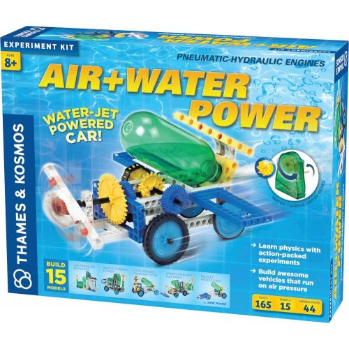  Thames & Kosmos Air + Water Power | Build 15 Pneumatic & Hydraulic Models | Powered by Air + Water | 48 Page Full Color Experiment Manual | Science & Engineering Kit