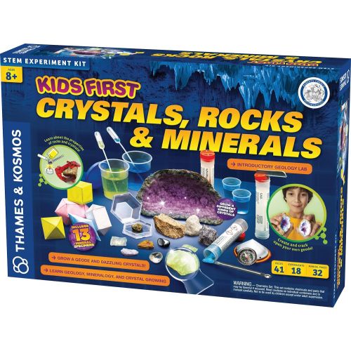  Thames & Kosmos Kids First Crystals, Rocks & Minerals Science Experiment Kit, Intro to Geology, Mineralogy & Crystal Growing for Early Learners