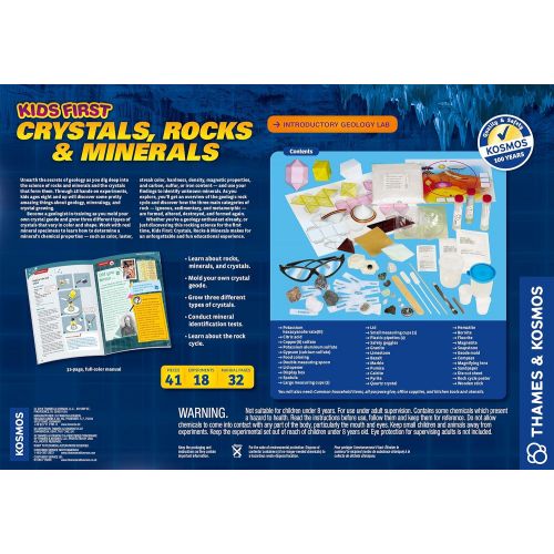  Thames & Kosmos Kids First Crystals, Rocks & Minerals Science Experiment Kit, Intro to Geology, Mineralogy & Crystal Growing for Early Learners