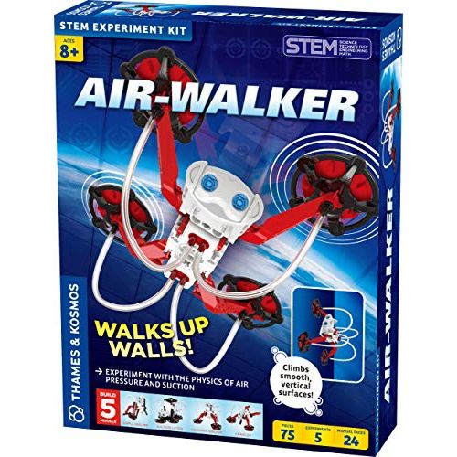  Thames & Kosmos Air-Walker Gravity-Defying Wall-Walking Robot Science Experiment Kit, 5 Robotic Models for Ages 8+