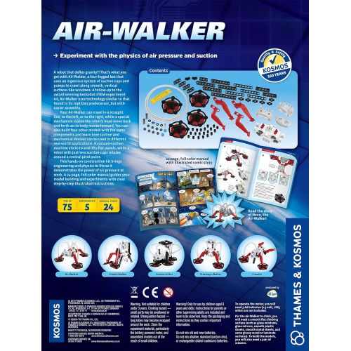  Thames & Kosmos Air-Walker Gravity-Defying Wall-Walking Robot Science Experiment Kit, 5 Robotic Models for Ages 8+