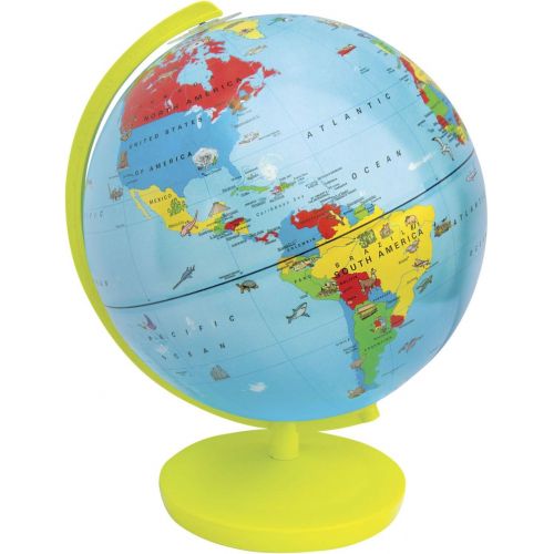  Thames & Kosmos Kids First Light Up Globe - Handcrafted, Acrylic - Made in Germany by Columbus Globes - 10, Illuminated LED Light-Up Political Map with Nocturnal Animals & Deep Sea