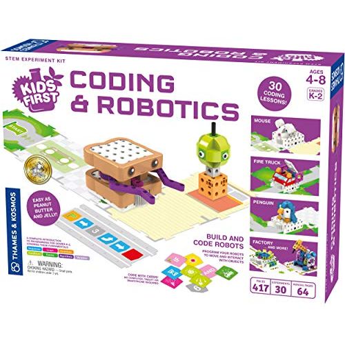  Thames & Kosmos Kids First Coding & Robotics | No App Needed | Grades K-2 | Intro to Sequences, Loops, Functions, Conditions, Events, Algorithms, Variables | Parents’ Choice Gold A