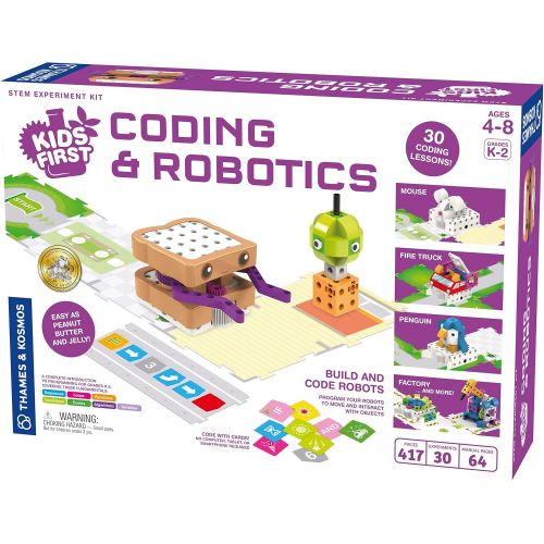  Thames & Kosmos Kids First Coding & Robotics | No App Needed | Grades K-2 | Intro to Sequences, Loops, Functions, Conditions, Events, Algorithms, Variables | Parents’ Choice Gold A