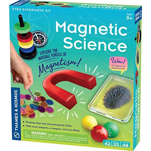  Thames & Kosmos Magnetic Science | 33 STEM Experiments | Ages 8+ | Learn About Earth’s Magnetic Poles | Discover How Invisible Magnetic Fields Work | Full-Color 48-Page Manual