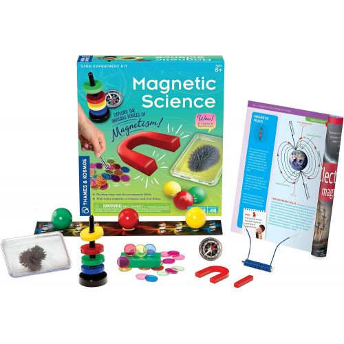  Thames & Kosmos Magnetic Science | 33 STEM Experiments | Ages 8+ | Learn About Earth’s Magnetic Poles | Discover How Invisible Magnetic Fields Work | Full-Color 48-Page Manual