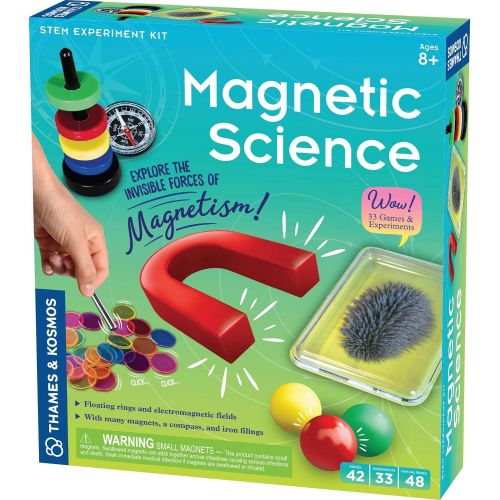  Thames & Kosmos Magnetic Science | 33 STEM Experiments | Ages 8+ | Learn About Earth’s Magnetic Poles | Discover How Invisible Magnetic Fields Work | Full-Color 48-Page Manual