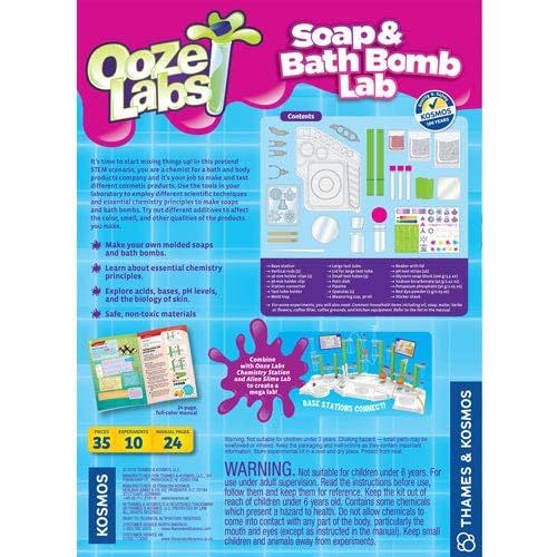  Thames & Kosmos Ooze Labs: Soap & Bath Bomb Lab Science Experiment Kit & Lab Setup, 10 Experiments in Cosmetology & Biology of Skin Care | A Parents Choice Recommended Award Winner