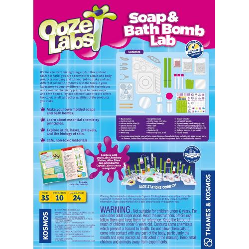  Thames & Kosmos Ooze Labs: Soap & Bath Bomb Lab Science Experiment Kit & Lab Setup, 10 Experiments in Cosmetology & Biology of Skin Care | A Parents Choice Recommended Award Winner