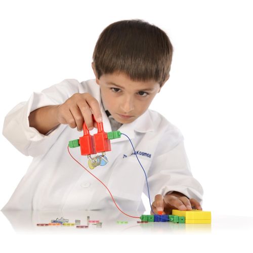  Thames & Kosmos Electricity & Magnetism Science Kit | 62 Safe Experiments Investigating Magnetic Fields & Forces for Ages 8+ | Assemble Electric Circuits with Easy Snap-Together Bl