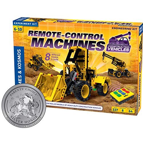  Thames & Kosmos Remote-Control Machines: Construction Vehicles Science & Engineering Experiment Stem Kit Build 8 Real Working Models Parents Choice Silver Award Winner Astra Best T