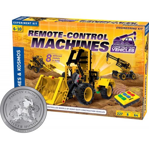  Thames & Kosmos Remote-Control Machines: Construction Vehicles Science & Engineering Experiment Stem Kit Build 8 Real Working Models Parents Choice Silver Award Winner Astra Best T