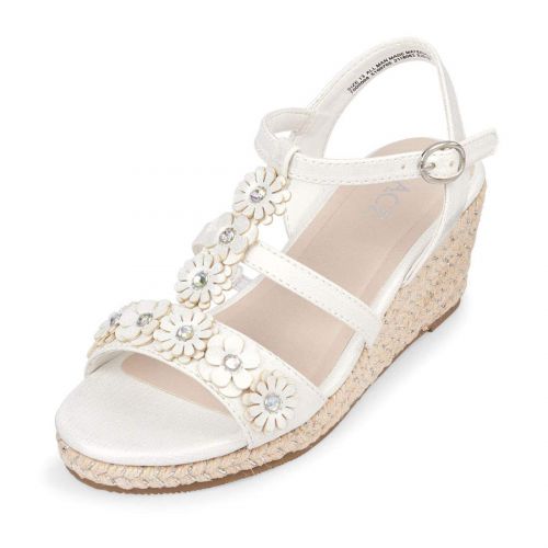  The+Children%27s+Place The Childrens Place Kids Flower Espadrille Wedge Sandal