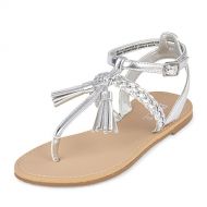 The+Children%27s+Place The Childrens Place Girls BG Tassle Candy Sandal, Silver, Youth 6 Youth US Big Kid