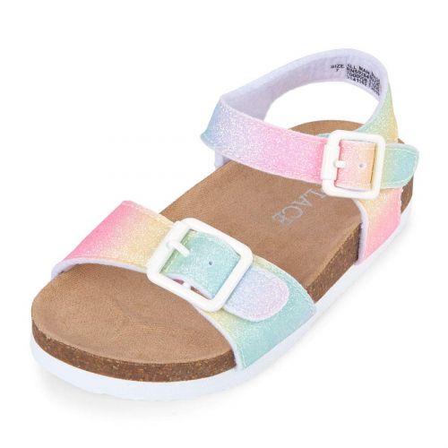  The+Children%27s+Place The Childrens Place Kids Rainbow Double Buckle Luna Sandal Flat