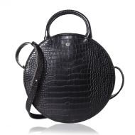 The+Lovely+Tote+Co. Canteen Purse Circle Crossbody Bag for Women Big Crocodile Round Handbag by The Lovely Tote Co.