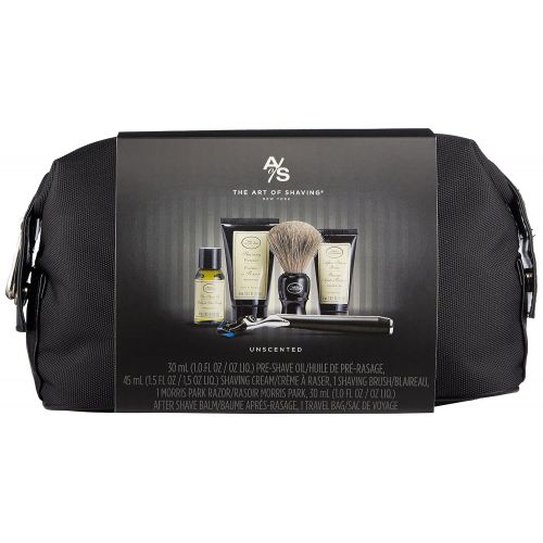  The Art of Shaving 5 Piece Travel Kit with Morris Park Razor, Unscented