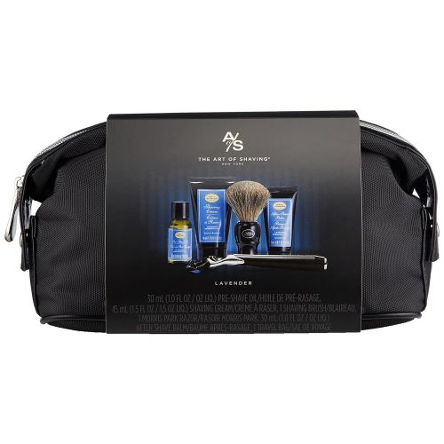  The Art of Shaving 5 Piece Travel Kit with Morris Park Razor, Lavender