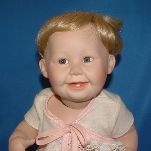  The Ashton- Drake Galleries The Ashton-Drake Galleries Porcelain Cute As A Button Baby Doll with Certificate of Authenticity Made in 1993