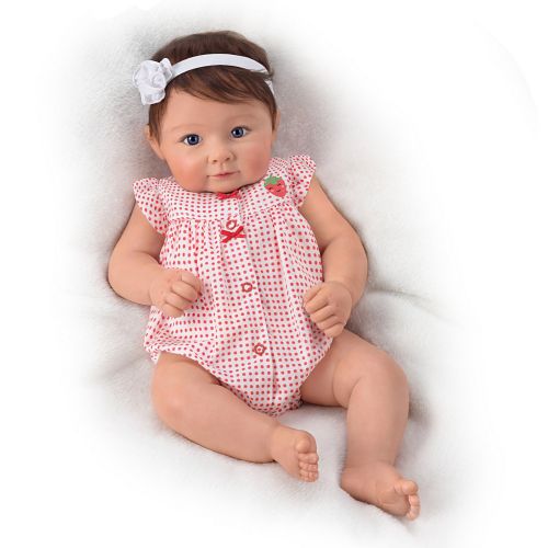  The Ashton-Drake Galleries Ava Elise with Hand-Rooted Hair So Truly Real Lifelike & Realistic Weighted Newborn Baby Doll 17-inches